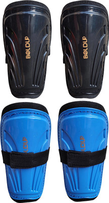 BOLDUP Football shin guard Knee Protection for Boys & Girls Football Shin Guard(Blue, Black)