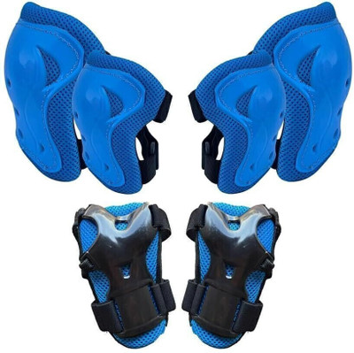 STYRKR Saver 3 Professional Protective Set for Kids/Teens (Medium-15 yrs) Guard Skating Guard Combo(Blue)