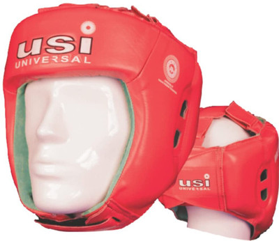 USI UNIVERSAL 615CG Amateur Contest HeadGuard (Red) Large Boxing Head Guard(Red)