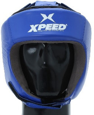 XpeeD Leather Head Guards Multi Layered Padding for Boxing, MMA for men & women-Blue Boxing Head Guard(Blue)