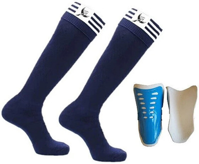Koel Blue Shin Guard Socks Skating Cycling Football Stocking Football Shin Guard(Blue)