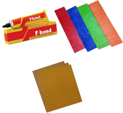 lobosports Cricket Bat 4 Toe Guard 1 Adhesive 2 Sandpaper Cricket Guard Combo(Multicolor)