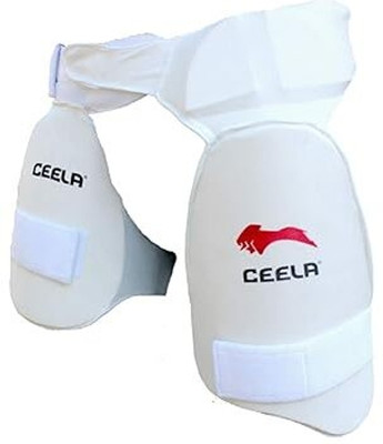 CEELA Club Combo Cricket Thigh Guard(White)