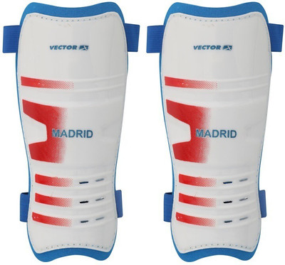 VECTOR X MADRID Football Shin Guard(White, Blue)