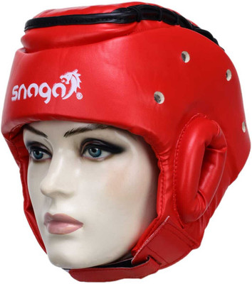 Snaga MMA Head Guard For Training Headgear Full Face Protection (10-13 YEARS OLD) Boxing Head Guard(Red)