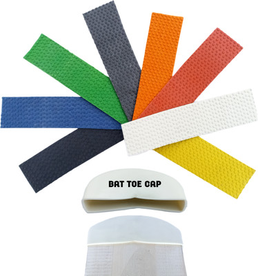 RaiGen 8 Multicolour Cricket Bat Toe Guards with 1 Bat Toe Cap Combo for Bat Toe Cricket Guard Combo(Multicolor)