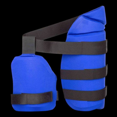 Solution24x7 LET's Try THIGH PAD COMBO (Right Hand MEN SIZE BLUE ) Cricket Thigh Guard Cricket Thigh Guard(Black)