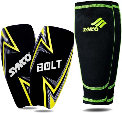 SYNCO Bolt Shin Guard with Sleeve Football Shin Guard