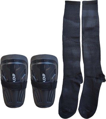 BOLDUP Football Shin Guard with Adjustable Velcro Strap & Socks Football Shin Guard(Black)