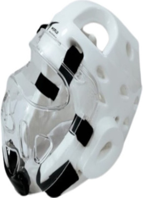 lewon international Taekwondo WT Imported Head Guard With FaceMask Karate Martial Helmet Medium Size Boxing Head Guard(White)