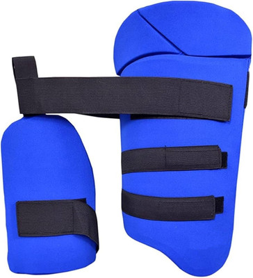 HTM Ultimate Thigh Guard combo for Right handed youth Cricket Guard Combo(Blue)