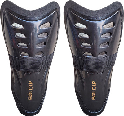 BOLDUP Plastic Shinguard for Football Football Games Matches, Training Football Shin Guard(Black)