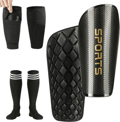 PROBEROS Soccer Shin Guards Youth and Kids, Shin Pads Set with Shin Sleeves and Long Football Shin Guard