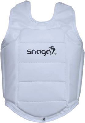 Snaga Karate Chest Guard – Lightweight & Durable Martial Arts Body Protector (Large) MMA Chest Guard(White)