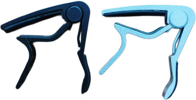 Vanika, with good wishes 2 B5 Silver & Black capo Spring Guitar Capo(Black)