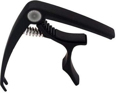 Flare 2 in 1 Guitar Capo with Bridge Pin Remover for Guitars (BLACK) Spring Guitar Capo(Black)