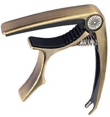 Flare Spring Guitar Capo with Bridge Pin Remover Spring Guitar Capo(Golden)