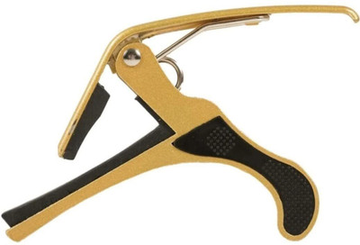 Flare Golden One Handed Trigger Guitar Metal Capo Quick Change Spring Guitar Capo(Gold)