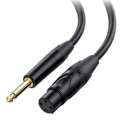 Mocking Bird XLR Female to 6.35mm TS Jack for Party Speaker/Amplifier/Keyboard Guitar Cable Single Angled XLR Patch Cable(3 m in Length)