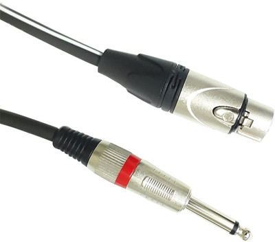 SeCro Microphone Cable 6.35 mm Mono to XLR Female Microphone Cable For Microphones,Powered Speakers,Sound Consoles and Other Pro Devices (1.5 Meter) Straight XLR Patch Cable(1.5 m in Length)