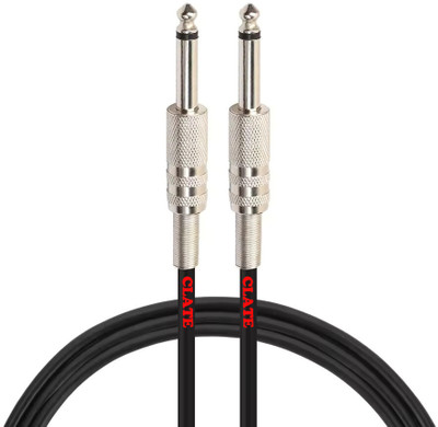 CLATE 32ft/10meter Guitar Instrument Cable 6.35mm Mono Jack Male to Male TS mono cable Single Angled TS Patch Cable(10 m in Length)