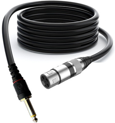 AMG Music Microphone Cable XLR Female to 1/4 (6.35mm) Mono Jack Mic Cord for Dynamic Mic Straight XLR Patch Cable(3 m in Length)
