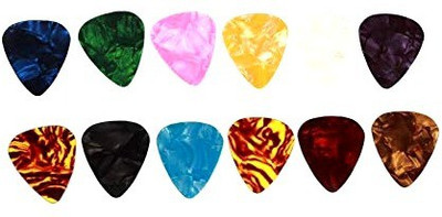 SG MUSICAL (Pack of 12) Stylish Colorful Celluloid 0..46 mm Guitar Pick(Pack of 12)