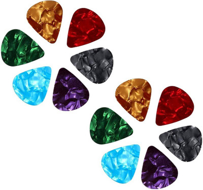 SG MUSICAL ( PACK OF 12) Stylish Colorful Celluloid 0.46 MM Guitar Pick(Pack of 12)