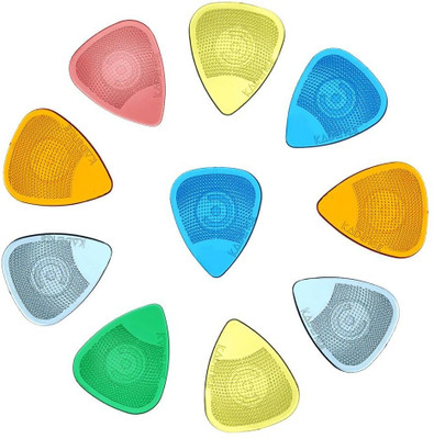 KADENCE 10 Guitar Picks with Hostile Grip in 0.71mm Thickness and Mix Colors Guitar Pick(Pack of 10)