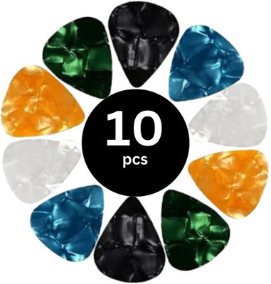 Urban Infotech Abstract Art Celluloid Guitar Picks for Acoustic Guitar 0.46mm Electric Guitar Bass Ukulele Multicolor Plectrums for Guitar Lovers Guitar Pick (Pack of 10) Guitar Pick(Pack of 10)