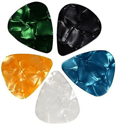 Famous Unique Multi-coloured Celluloid Guitar Pick(Pack of 5)