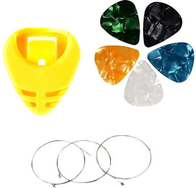 SG MUSICAL Combo OF Guitar Holder, 1st/2nd/3rd String & 5 (0.46 MM) Guitar Pick(Pack of 5)