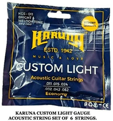 KARUNA Acoustic CUSTOM LIGHT GAUGE MG 26 Guitar String(6 Strings)