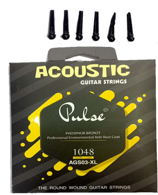 beatbox Acoustic PULSE STRING WITH BRIDGE PIN Guitar String(6 Strings)