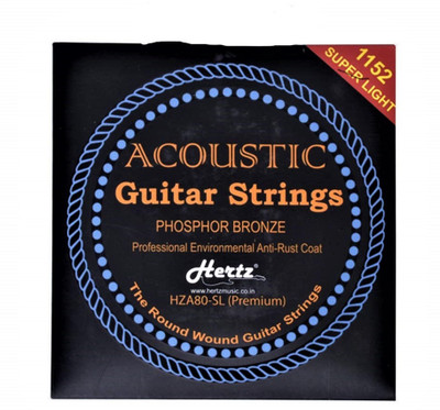 Hertz Acoustic HERTZZ PREMIIUM Guitar String(6 Strings)