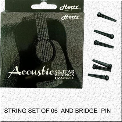 Hertz Acoustic ADVANCE WITH BRIDGE PIN 06 HZR MDB14 Guitar String(6 Strings)