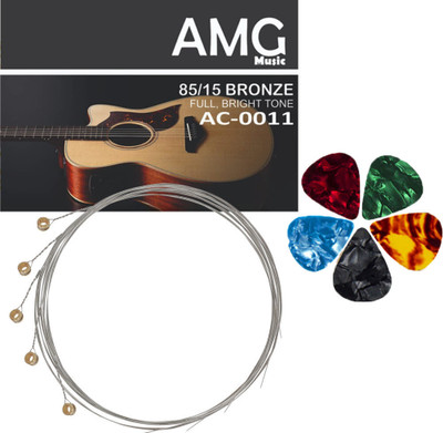 Urban Infotech Acoustic Acoustic Guitar Stainless B-String with 5 Colorful Picks Guitar String(5 Strings)
