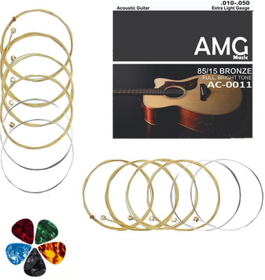 Mocking Bird Acoustic Guitar String Full Bright Tone Stainless Steal Rust Prevent Guitar String-2QTY Guitar String(12 Strings)
