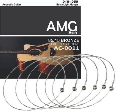 Urban Infotech Acoustic Acoustic Guitar String 1st E String Stainless Steel Durable and long-lasting Guitar String(Pack of 10, 10 Strings)