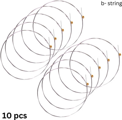 Urban Infotech Acoustic Acoustic Guitar Stainless 10 B-String with 5 Colorful Picks Guitar String(Pack of 10, 10 Strings)