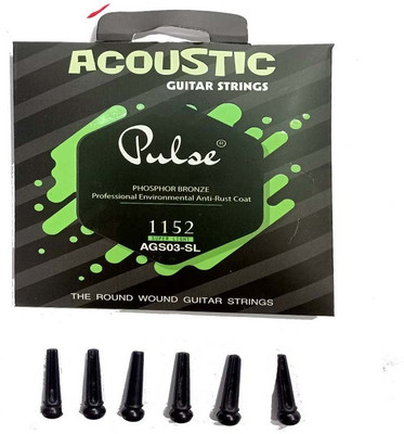 music galaxy Acoustic PULSE .11 GAUGE WITH PICK AND BRIDGE PIN Guitar String(6 Strings)