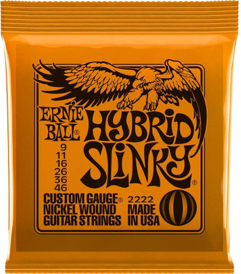 Rhythm Pro Electric Ernie Ball Nickel 2222 Hybrid Slinky Orange Guitar String(6 Strings)