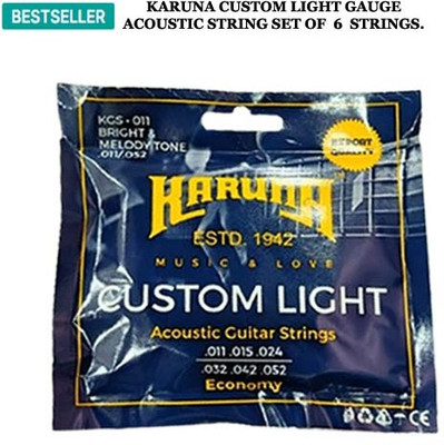 KARUNA Acoustic CUSTOM LIGHT GAUGE MG 7 Guitar String(6 Strings)