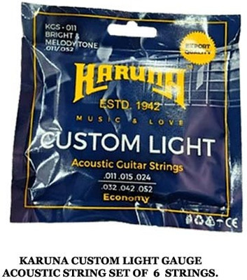 KARUNA Acoustic CUSTOM LIGHT GAUGE MG 35 Guitar String(6 Strings)