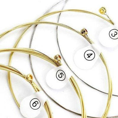 Music Mantra Acoustic Pack Of 2 Guitar String for Acoustic Guitar Light Stainless Steel String Set 6 Guitar String(6 Strings)