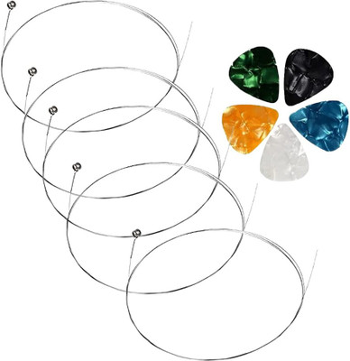 music galaxy Acoustic E1ST 5 PCS AND 5 PICK Guitar String(5 Strings)