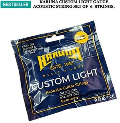 KARUNA Acoustic CUSTOM LIGHT GAUGE MG 6 Guitar String(6 Strings)