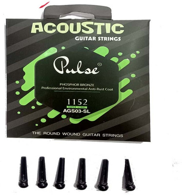 beatbox Acoustic PULSE .11 GAUGE WITH PICK AND BRIDGE PIN Guitar String(6 Strings)
