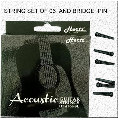 Hertz Acoustic ADVANCE WITH BRIDGE PIN 06 HZR MDA1 Guitar String(6 Strings)