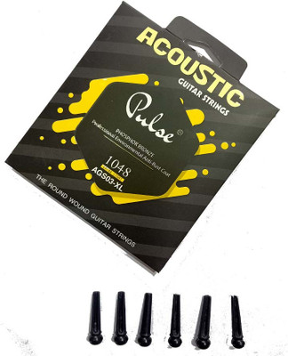 beatbox Acoustic PULSE STRING WITH BRIDGE PIN 6 .010 STRING Guitar String(6 Strings)
